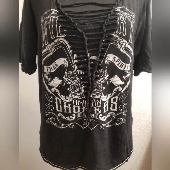 Vintage Cut up biker Shirt! - Picture 2 of 5